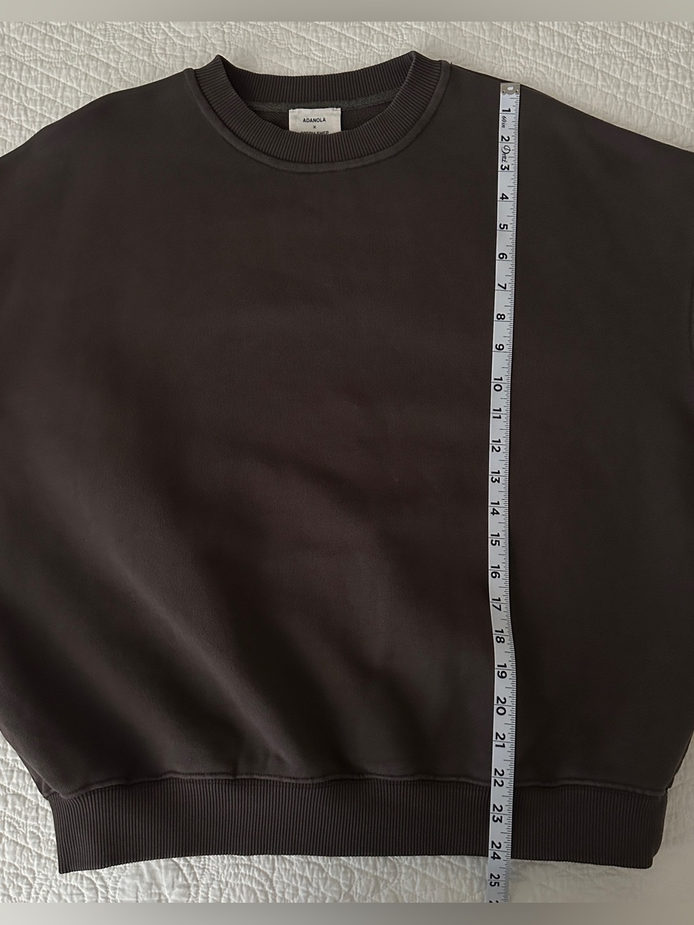 Adanola x Steph Shep Skyline Oversized Sweatshirt Dark Brown Crewneck - Picture 9 of 15